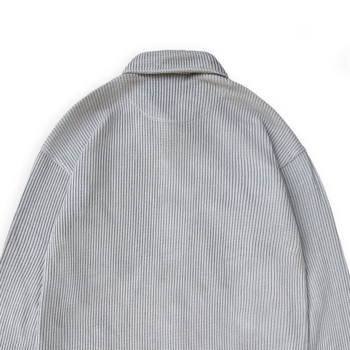 SWEATER KNIT FABRIC SHIRT(LIGHT GREY) by GREY AREA