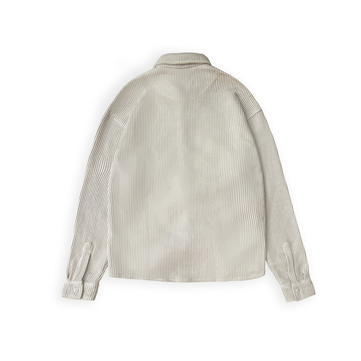 SWEATER KNIT FABRIC SHIRT(CREAM) by GREY AREA
