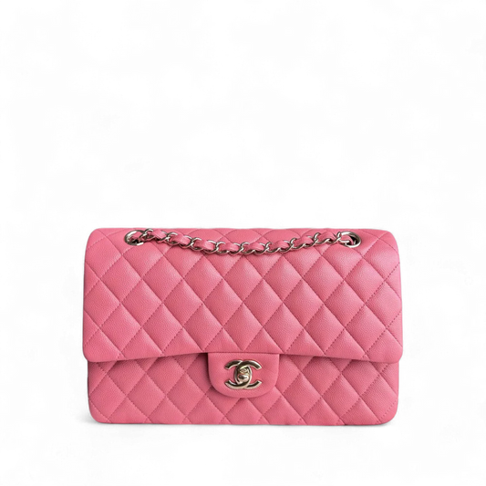 Chanel Classic Flap Medium – 25 cm Caviar Leather in Pink with Gold Hardware - Zeuskicks