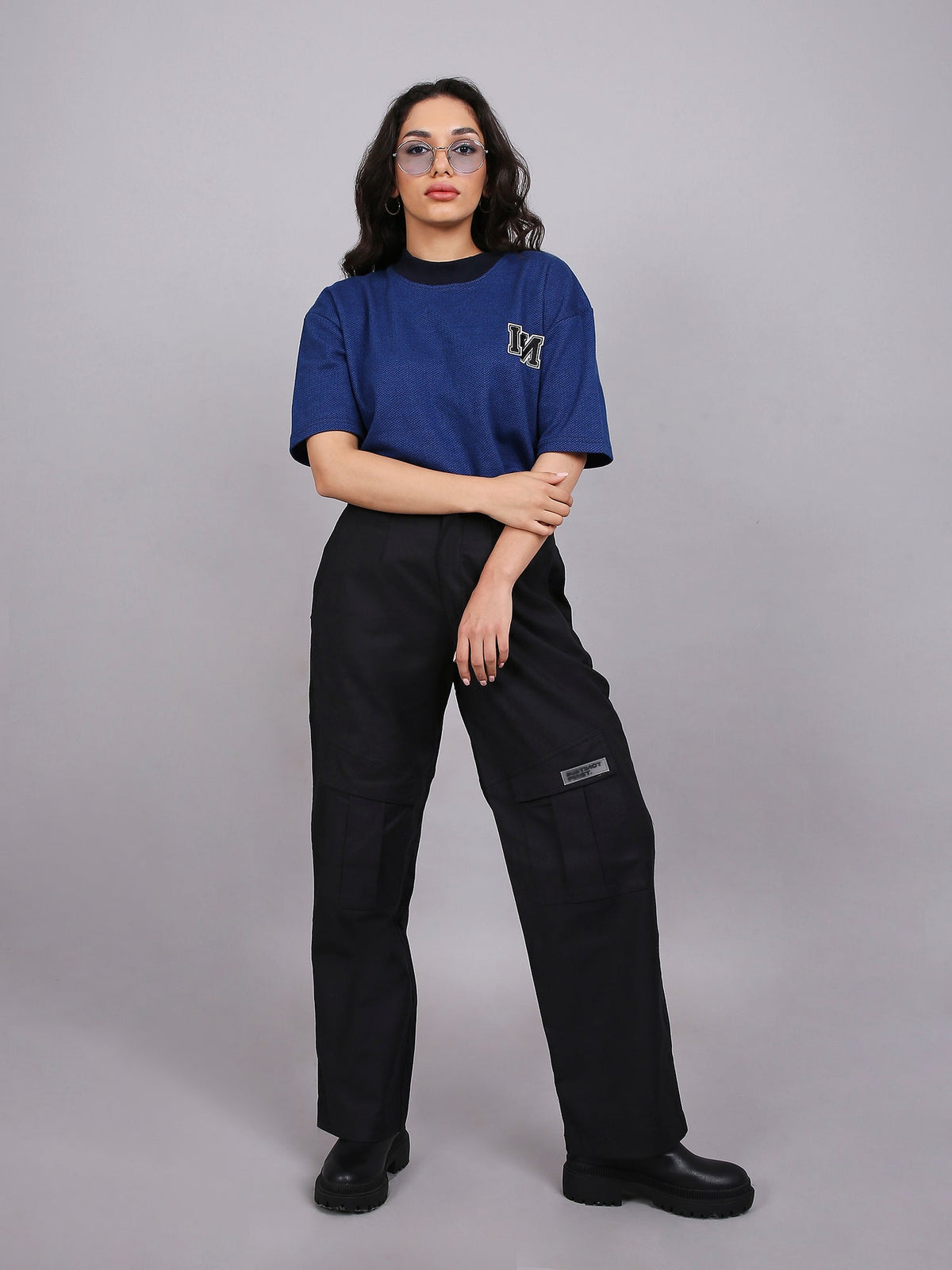 Blue Beats - Oversized T-shirt (Blue) by Instinct First