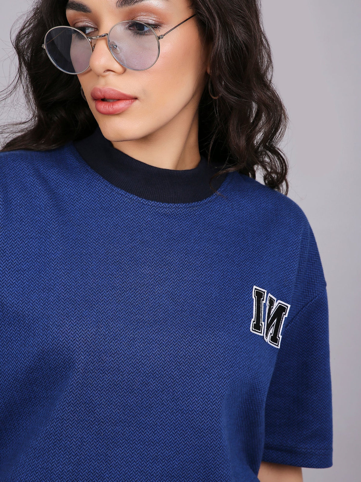 Blue Beats - Oversized T-shirt (Blue) by Instinct First