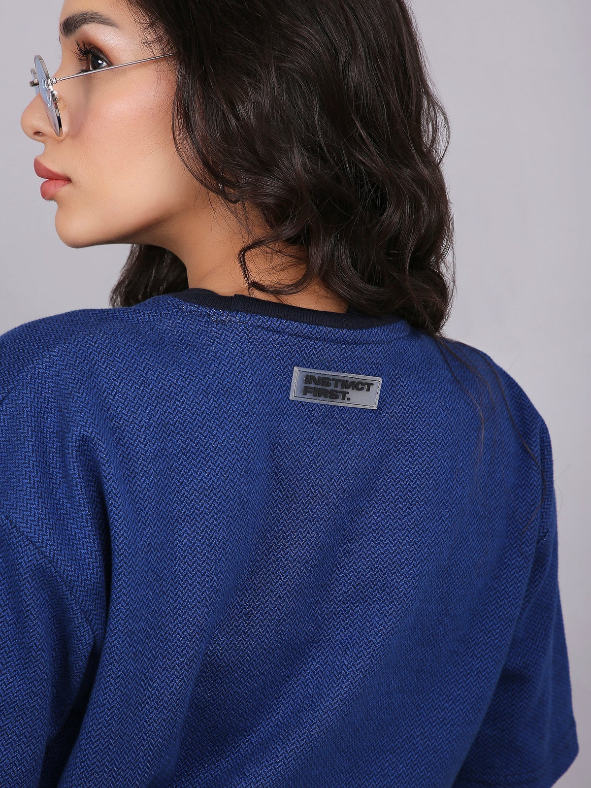 Blue Beats - Oversized T-shirt (Blue) by Instinct First