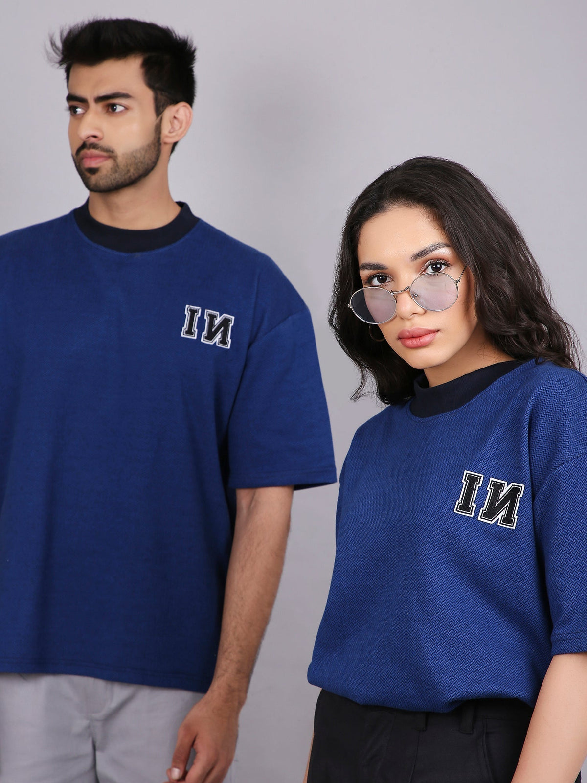 Blue Beats - Oversized T-shirt (Blue) by Instinct First