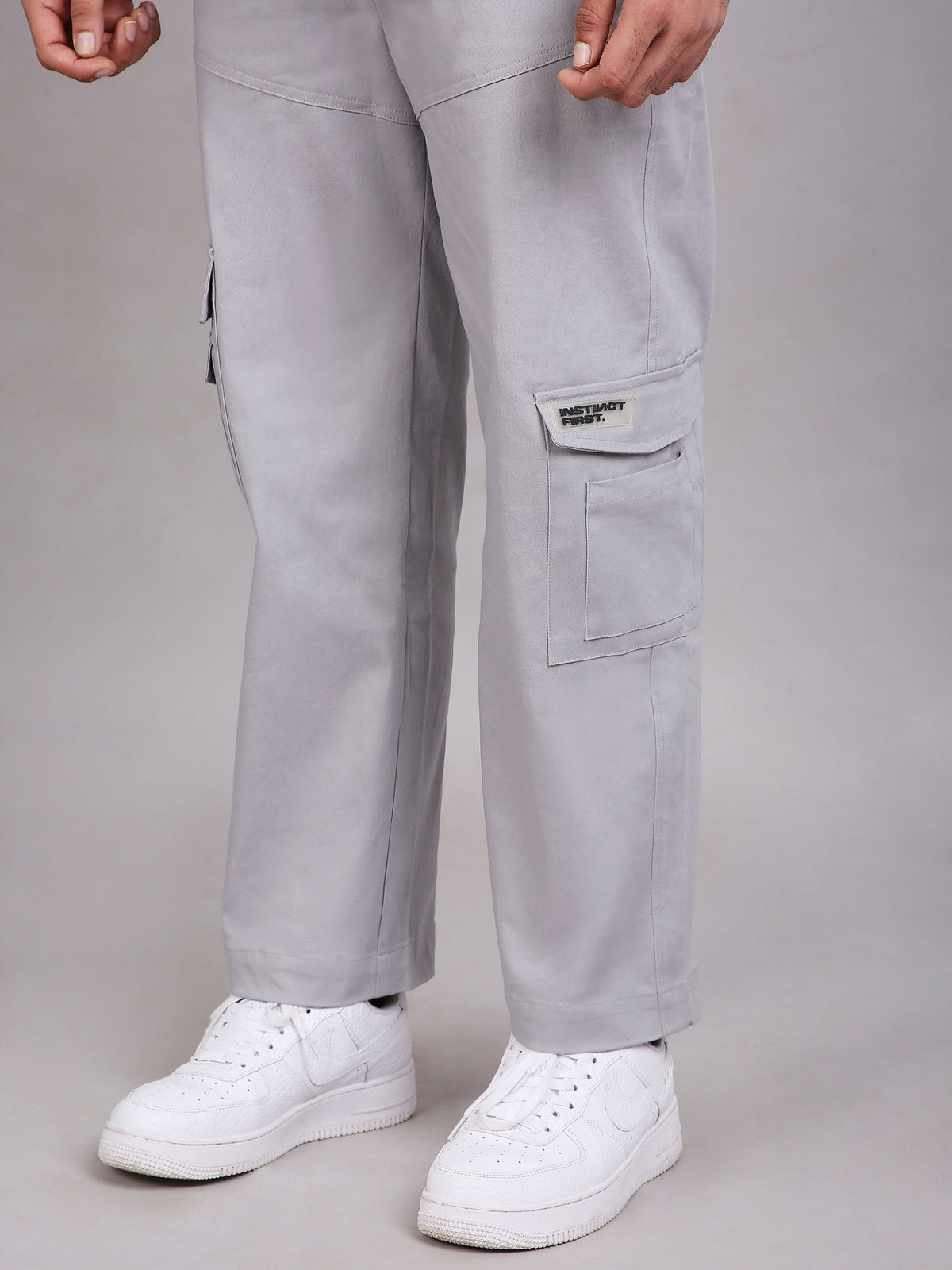Oversized cargo pants(Grey) by Instinct First