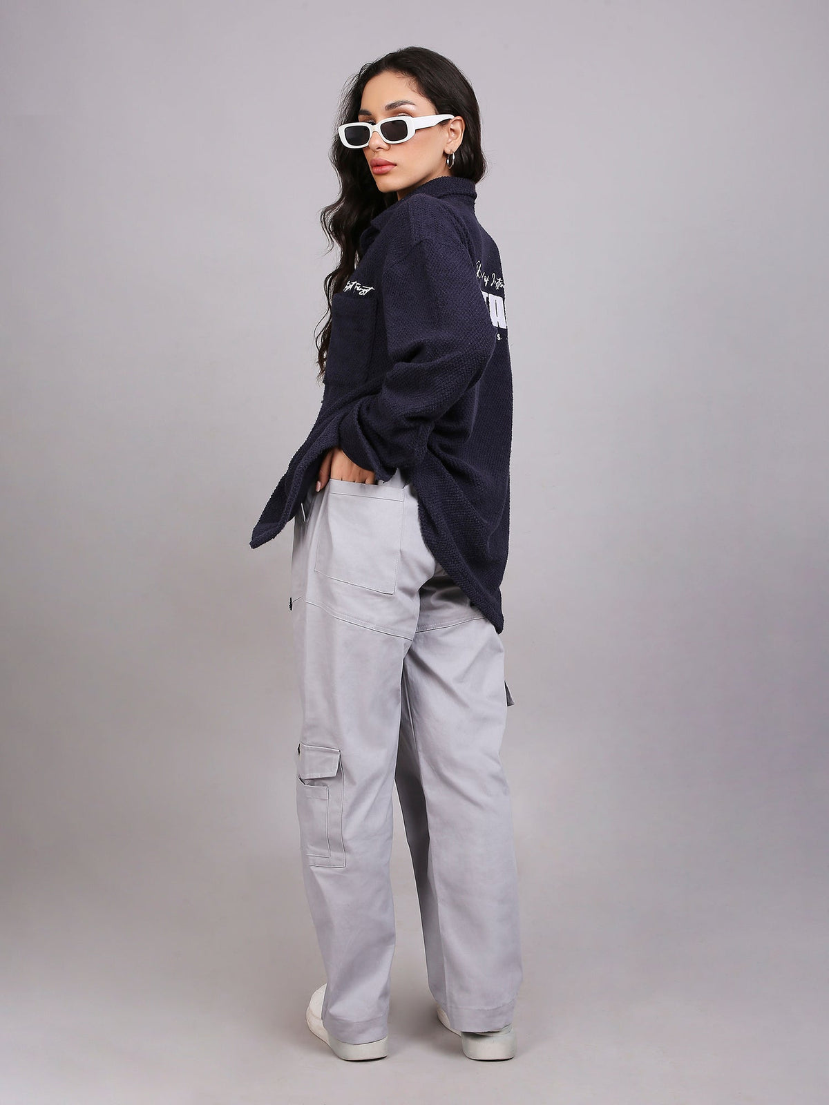 Oversized cargo pants(Grey) by Instinct First