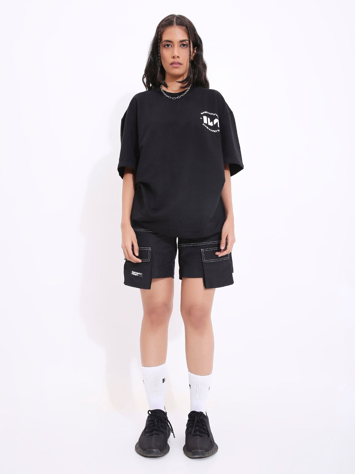 Institute Of Instincts - Oversized T-shirt (Black) by Instinct First