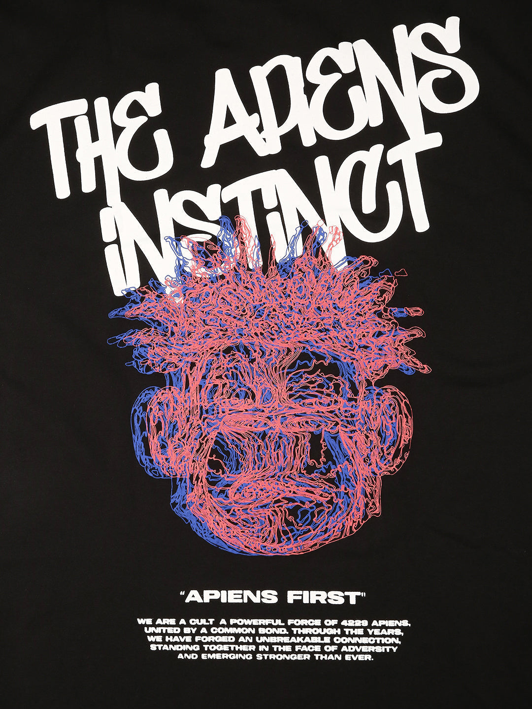 Apiens- Oversized Tshirt (Black) by Instinct First