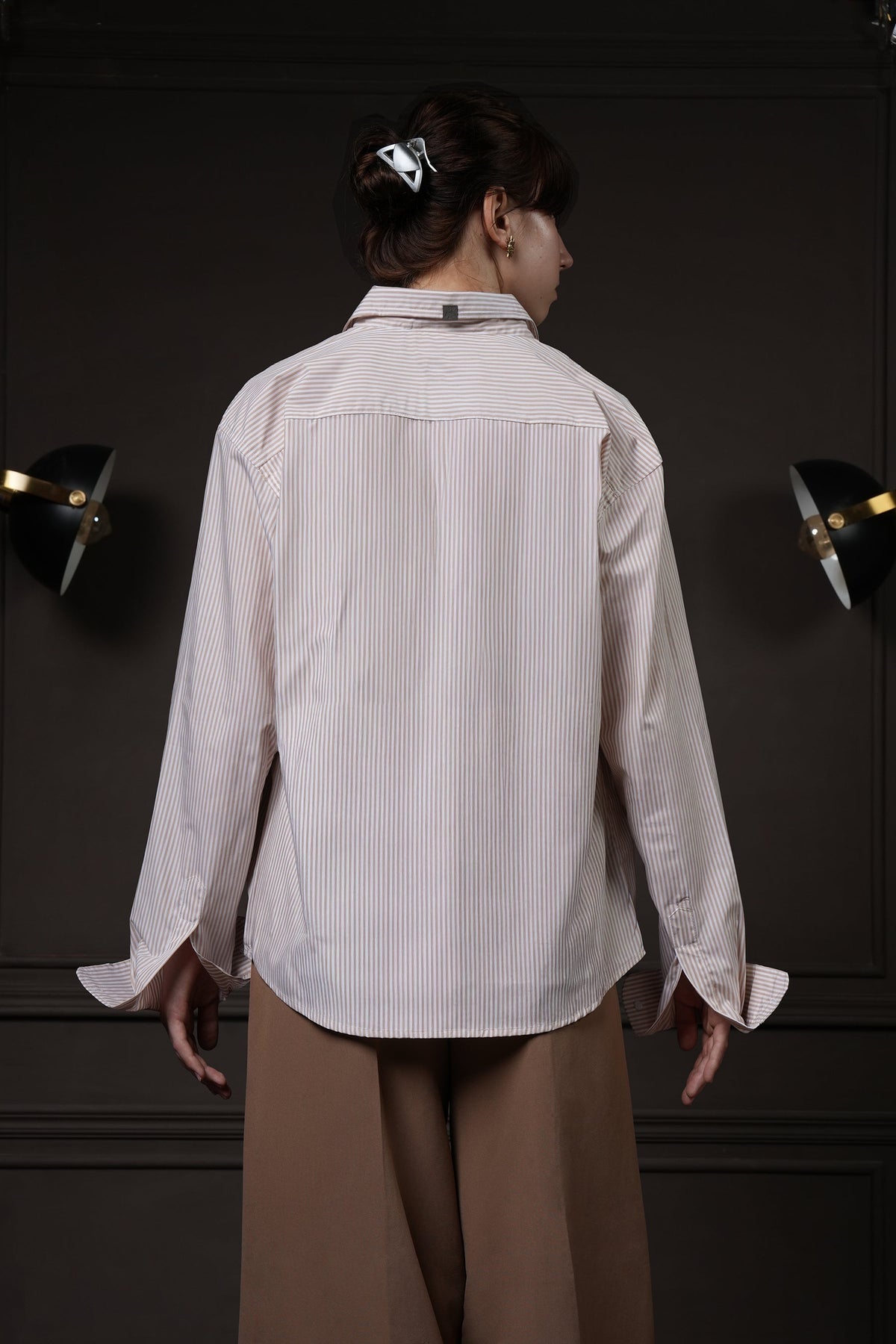 Rebel - Beige Pinstripe Shirt by Y*All