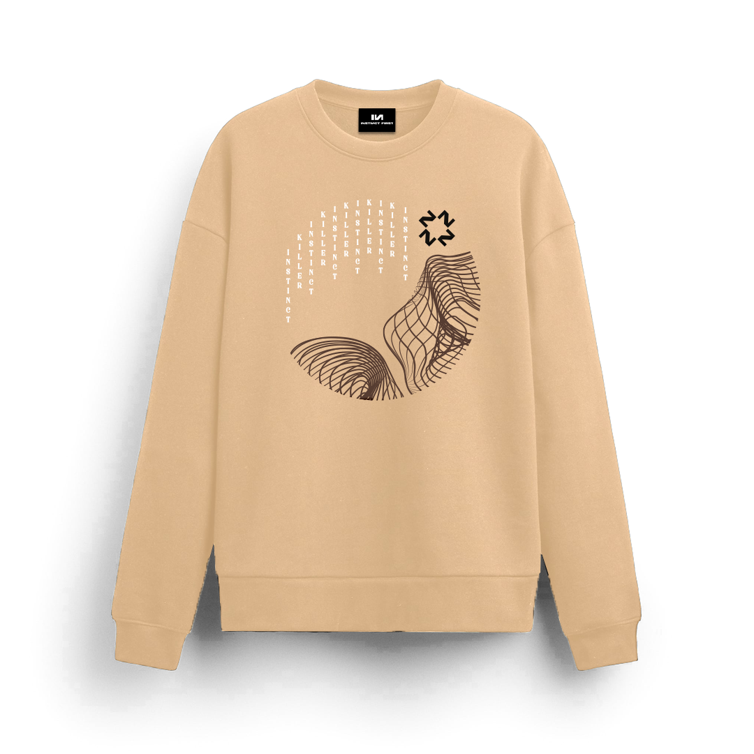 Oversized Sweatshirts (Iced Coffee) by Instinct First