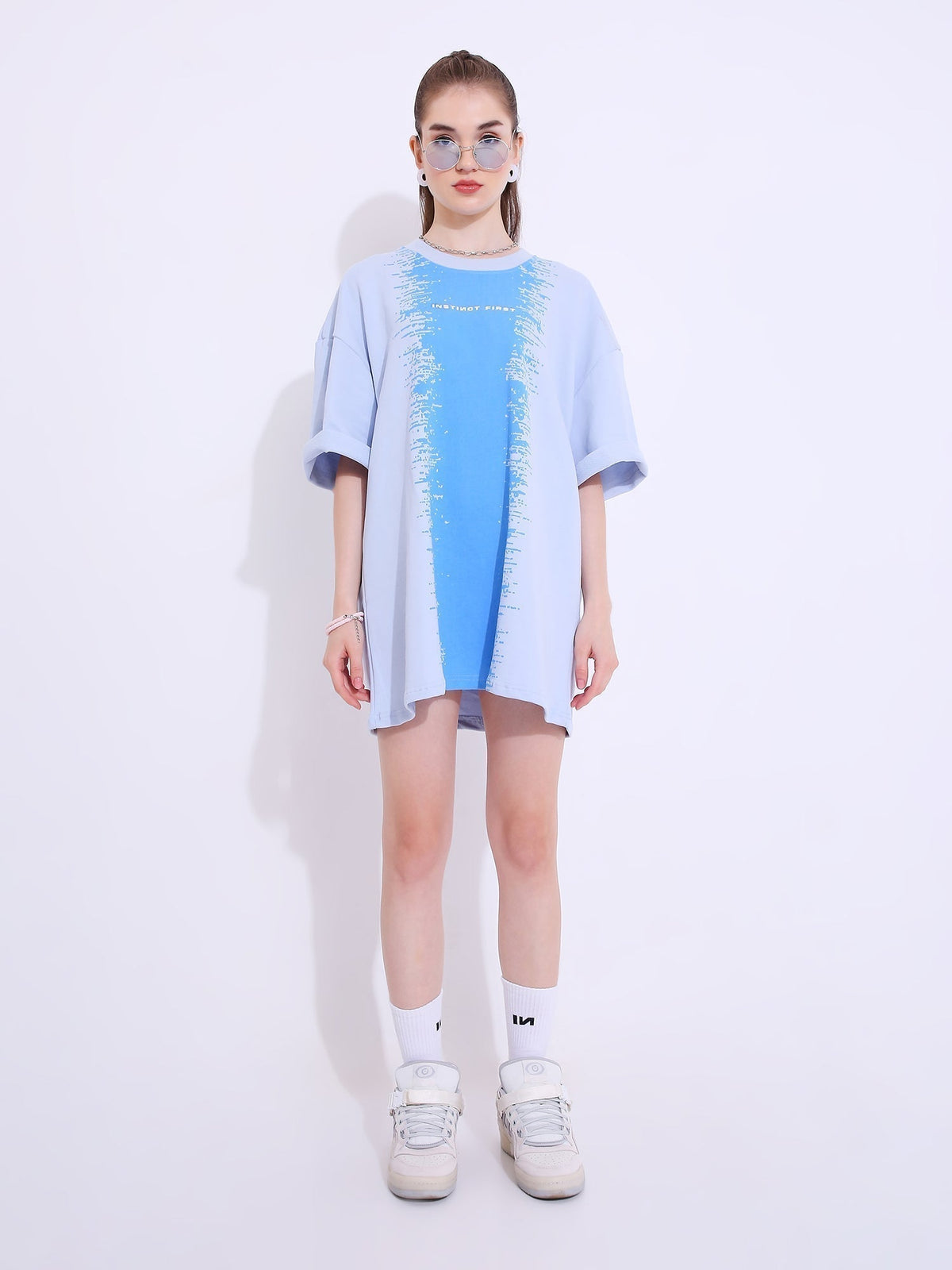Blue Moon - Oversized T-shirt (White) by Instinct First
