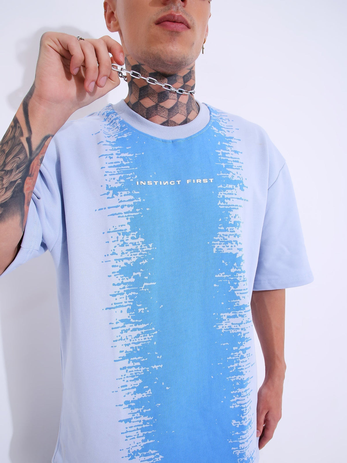 Blue Moon - Oversized T-shirt (White) by Instinct First