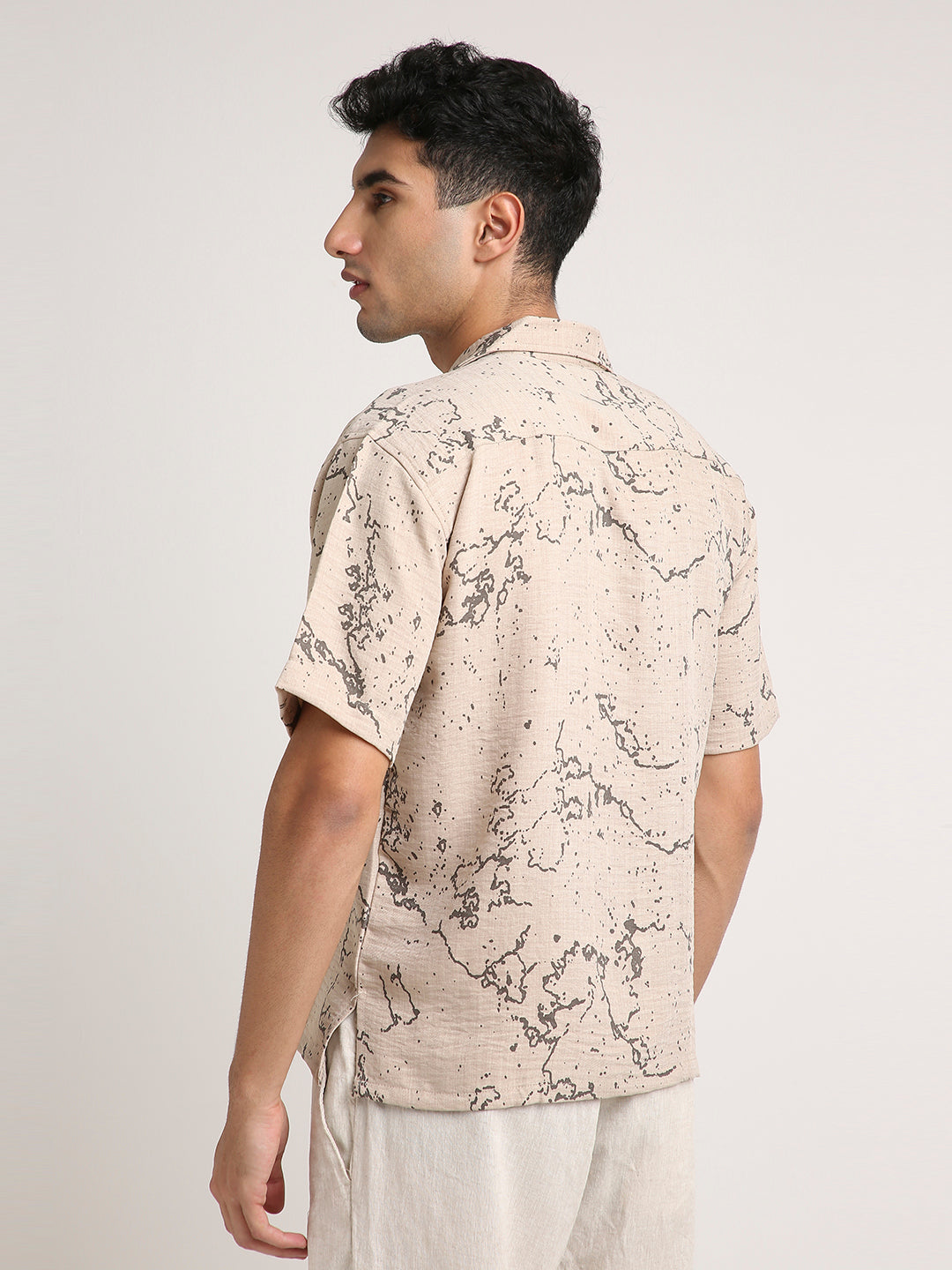 Splatter Shirt - Relaxed Fit (Camel Brown) by Instinct First