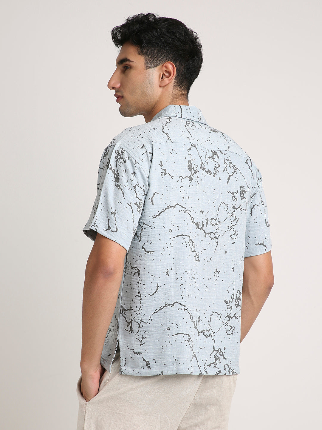 Splatter Shirt - Relaxed Fit (Blue) by Instinct First