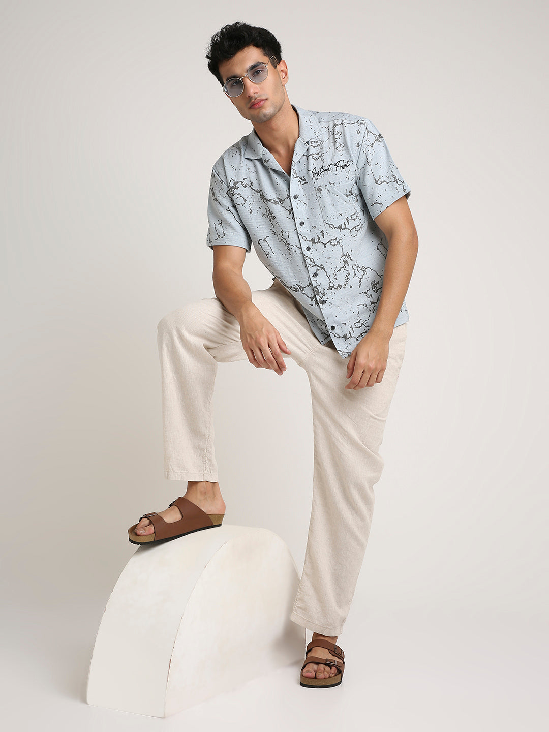 Splatter Shirt - Relaxed Fit (Blue) by Instinct First