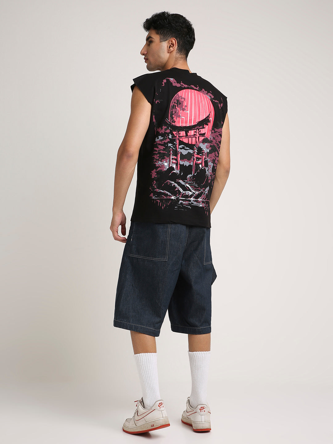 The Temple - Sleeveless T-Shirt ( Black) by Instinct First