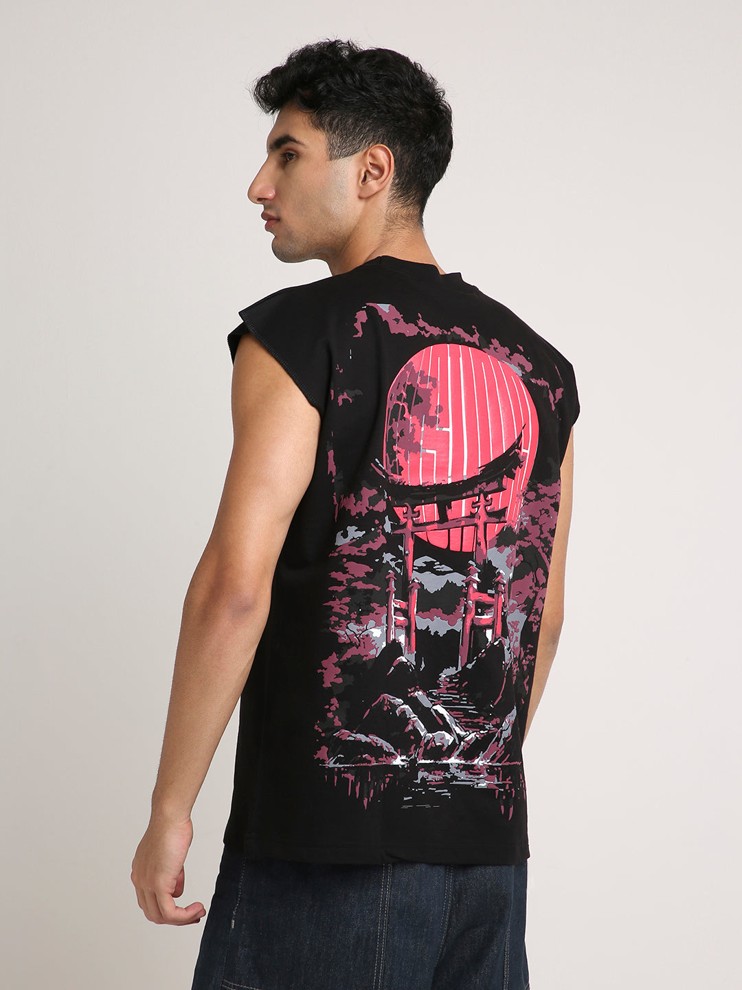 The Temple - Sleeveless T-Shirt ( Black) by Instinct First