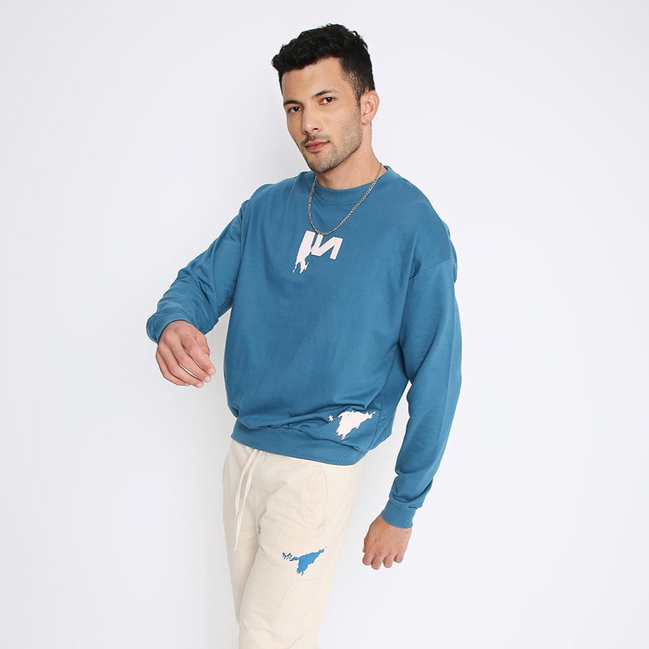 Oversized Sweatshirts (Midnight Blue) by Instinct First