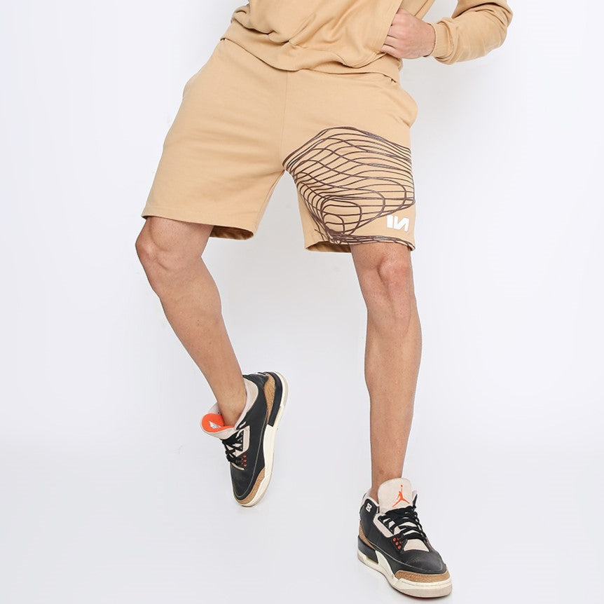 Oversized shorts (Iced Coffee) by Instinct First