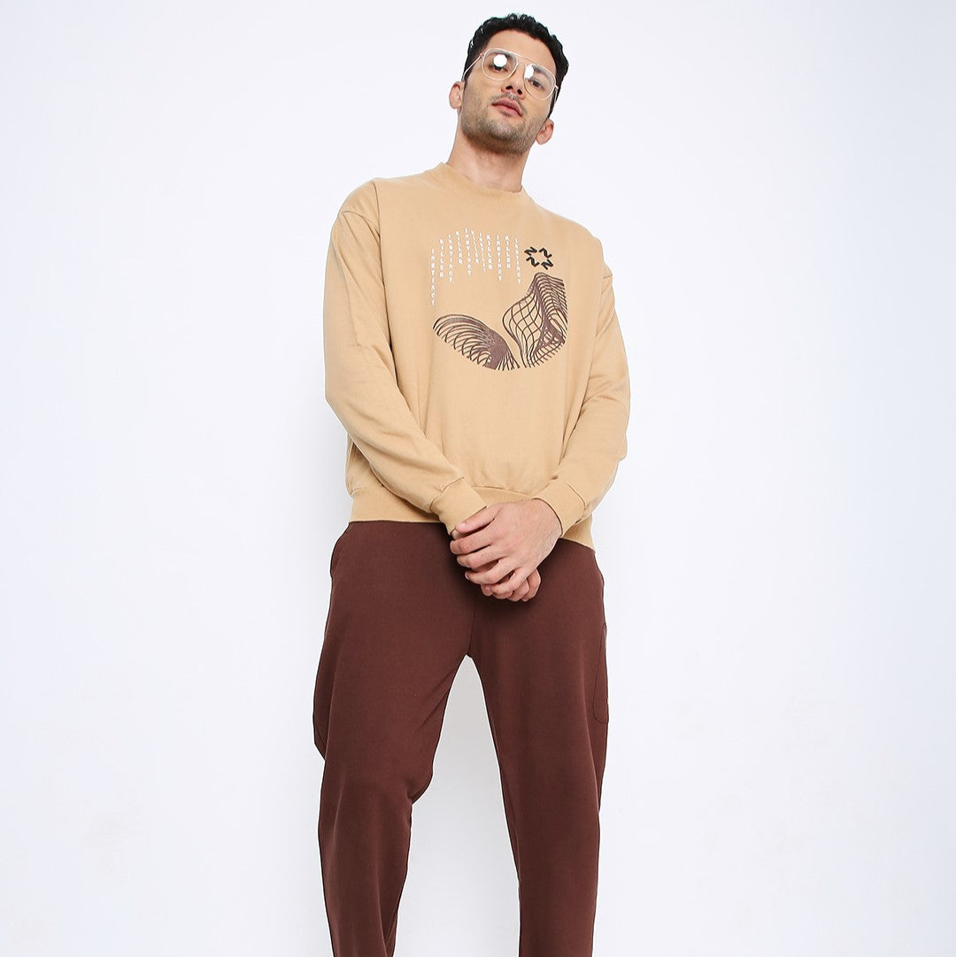 Oversized Sweatshirts (Iced Coffee) by Instinct First
