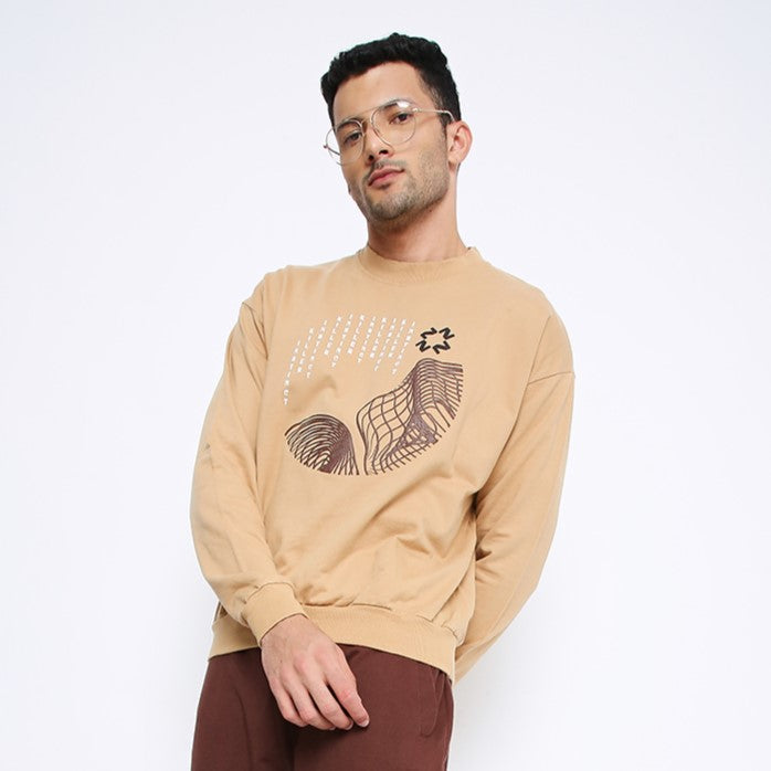 Oversized Sweatshirts (Iced Coffee) by Instinct First