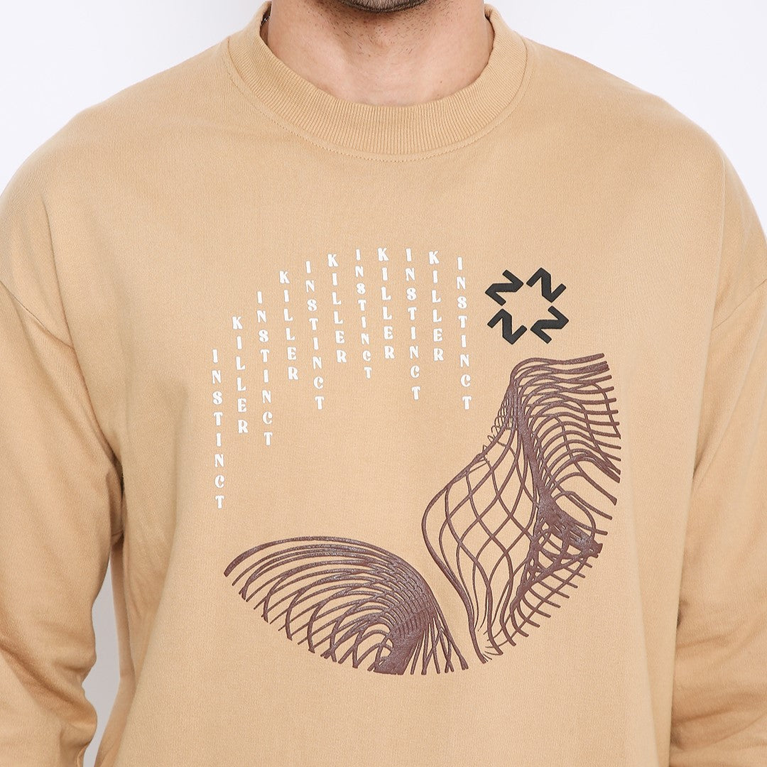 Oversized Sweatshirts (Iced Coffee) by Instinct First