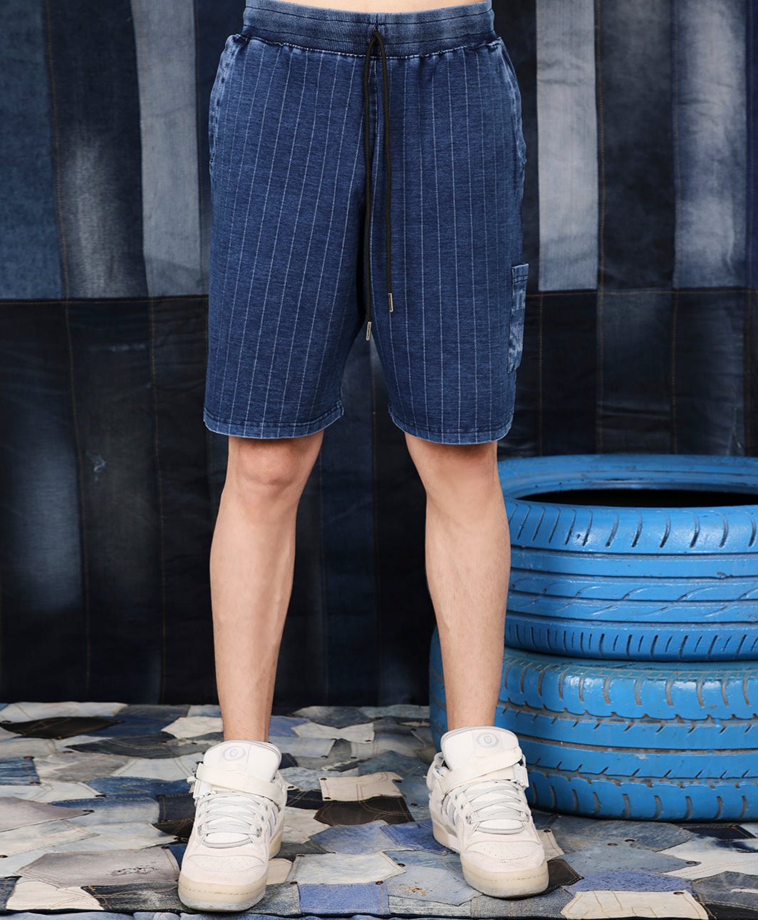 Navy Haze Denim Shorts - (Blue) by Instinct First