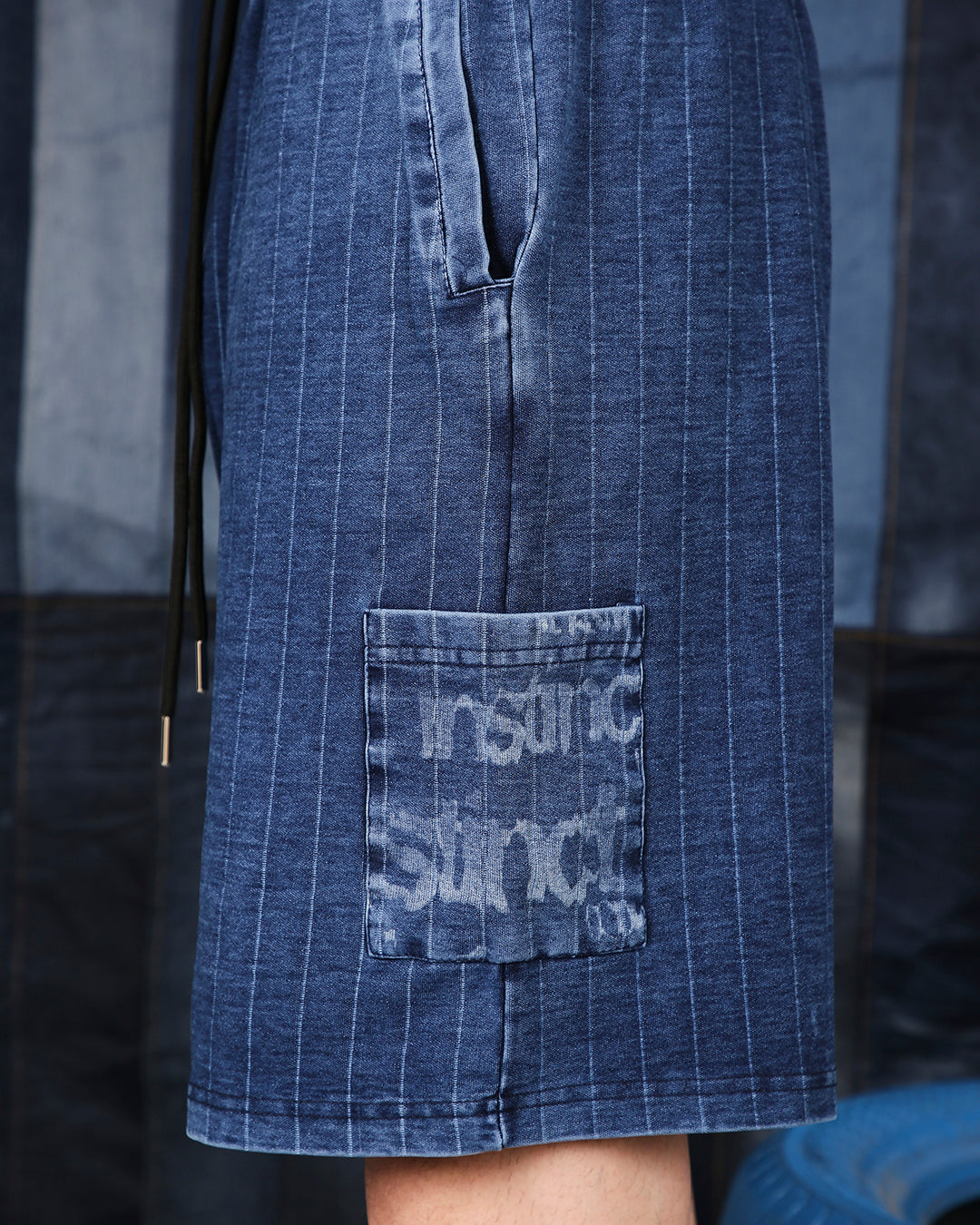 Navy Haze Denim Shorts - (Blue) by Instinct First