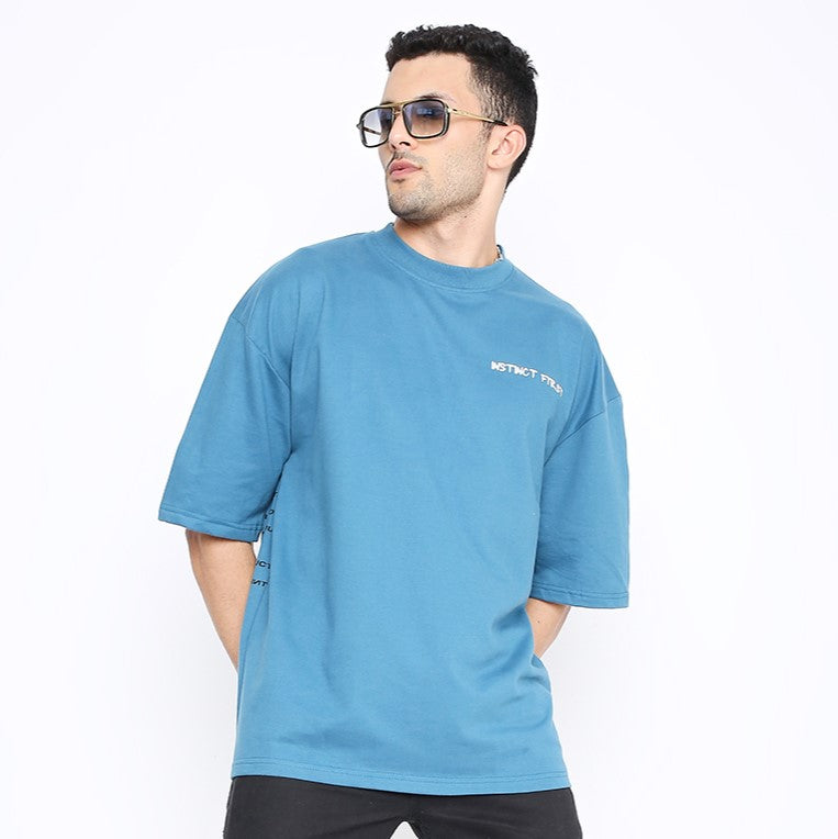 Blue IN Oversized T-Shirt (Blue) by Instinct First