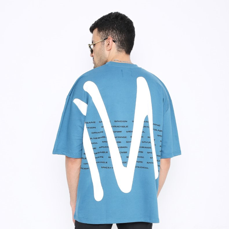 Blue IN Oversized T-Shirt (Blue) by Instinct First