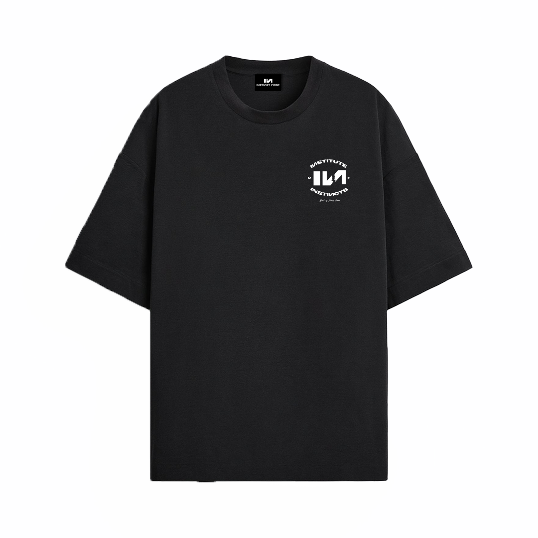Institute Of Instincts - Oversized T-shirt (Black) by Instinct First