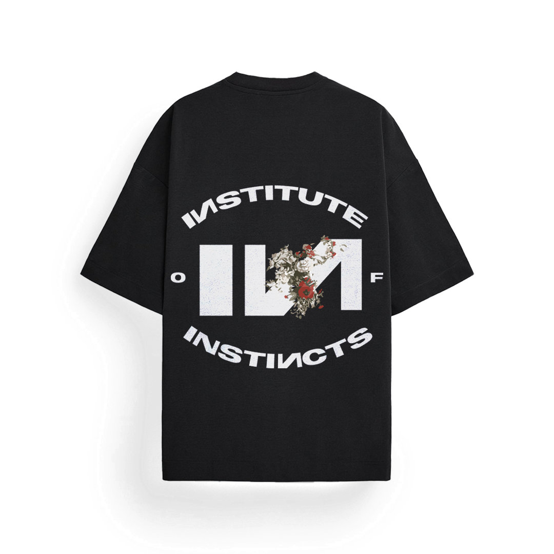 Institute Of Instincts - Oversized T-shirt (Black) by Instinct First