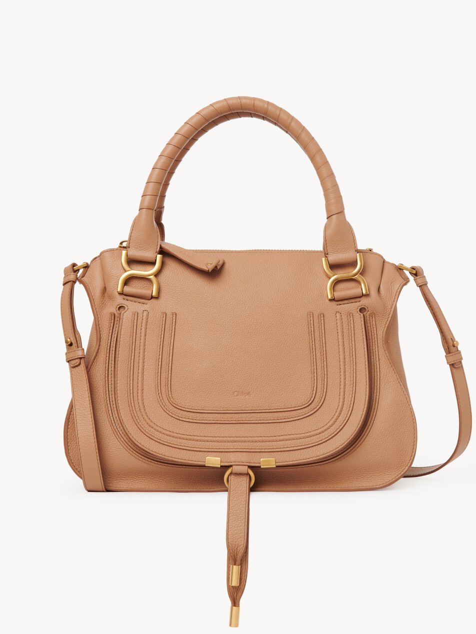 CHLOE Marcie bag in grained leather Light Tan by CHLOE