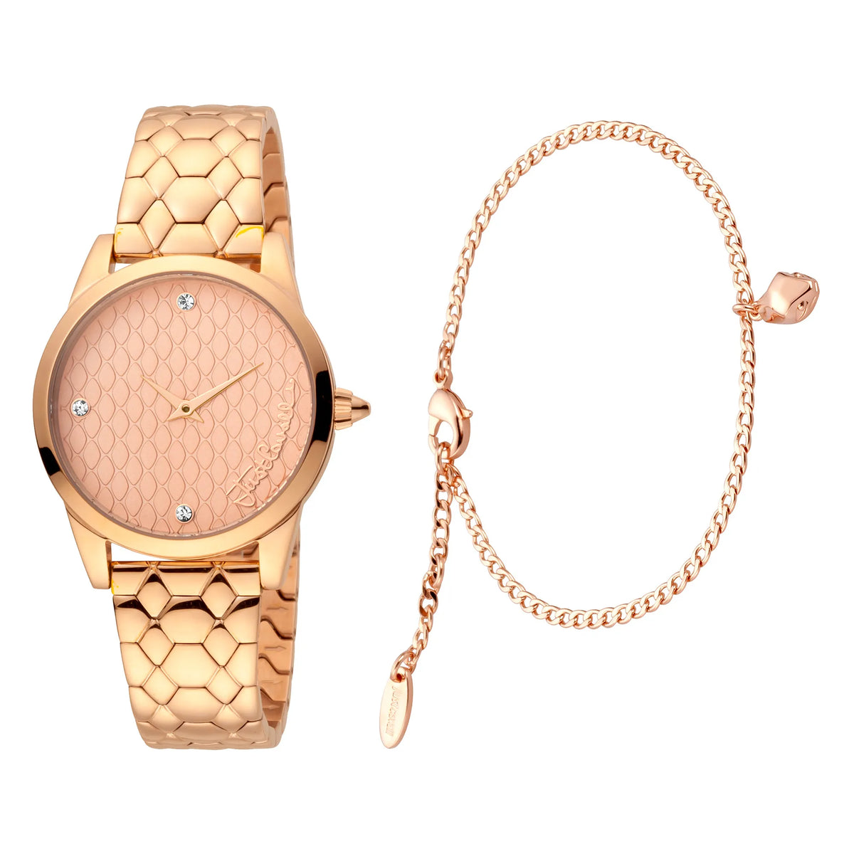 SET Steel Rose Gold Zircons - Just Cavalli JC1L087M0065