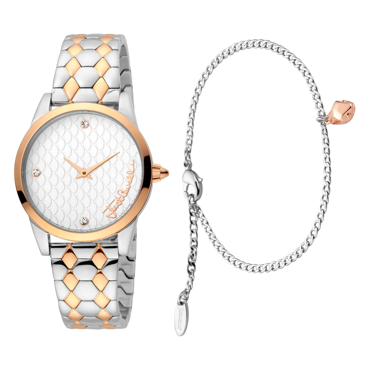 SET Steel Yellow Gold TwoTone Zircons - Just Cavalli JC1L087M0085