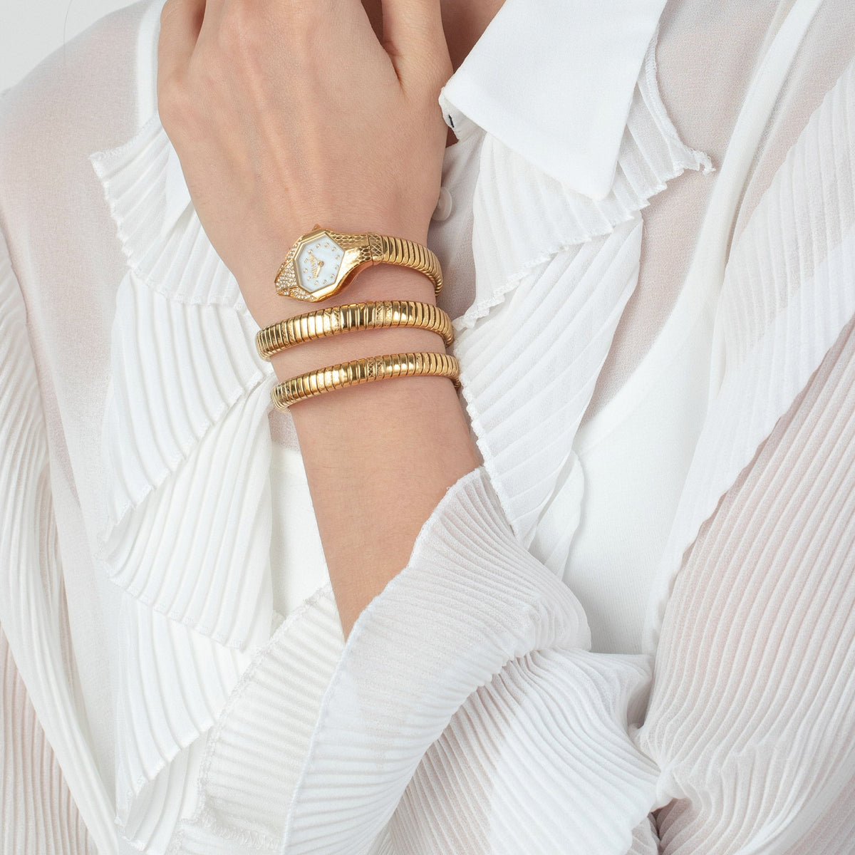 Glam Evo 7 Doppio Yellow Gold MOP - Just Cavalli JC1L193M0025