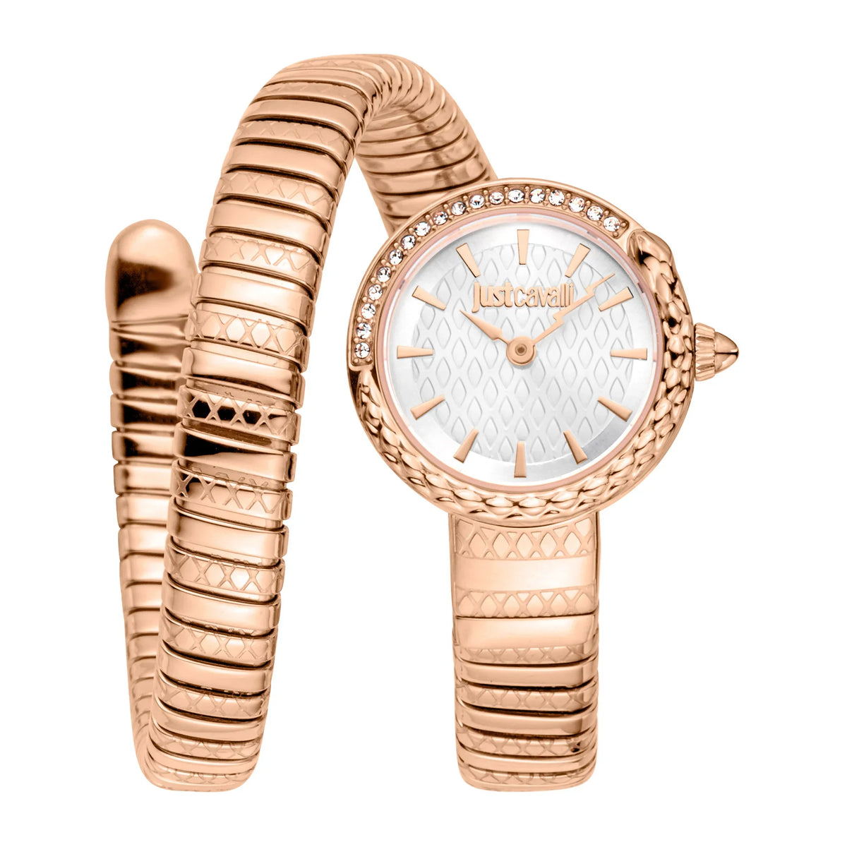 Cerchio Snake Rose Gold Silver Grey - Just Cavalli JC1L301M0045