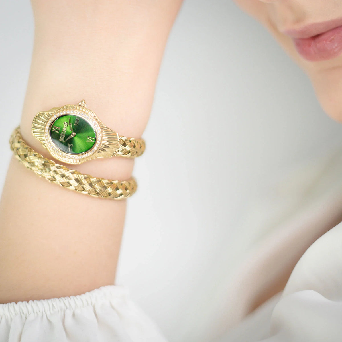 Twined Yellow Gold Green - Just Cavalli JC1L305M0035