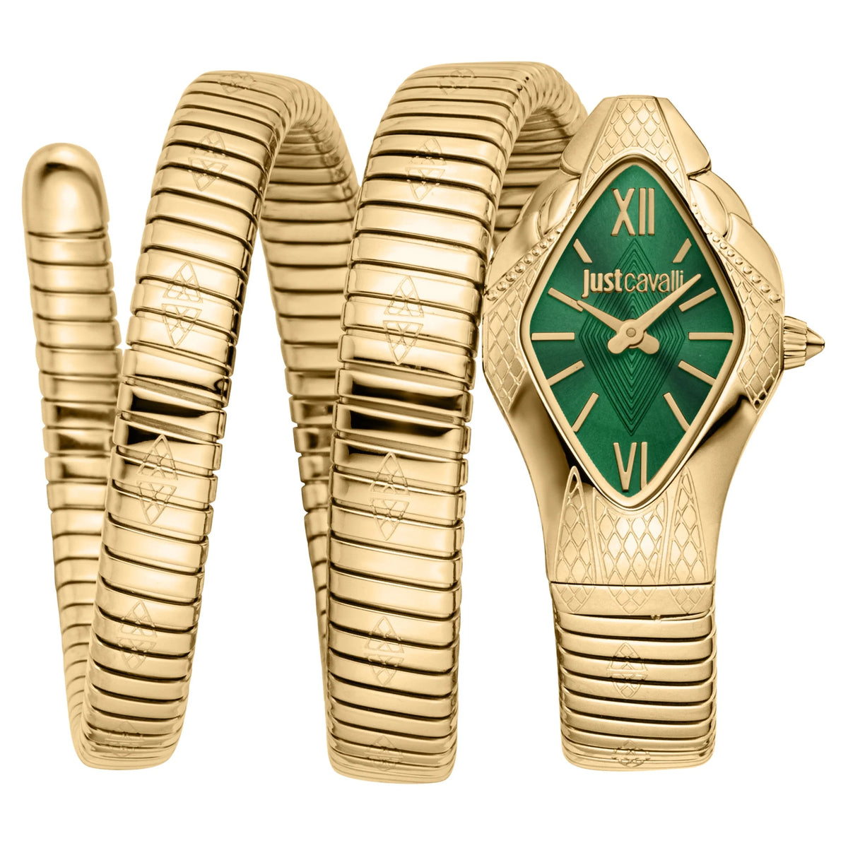 Cristallo Yellow Gold Bottle Green - Just Cavalli JC1L307M0035