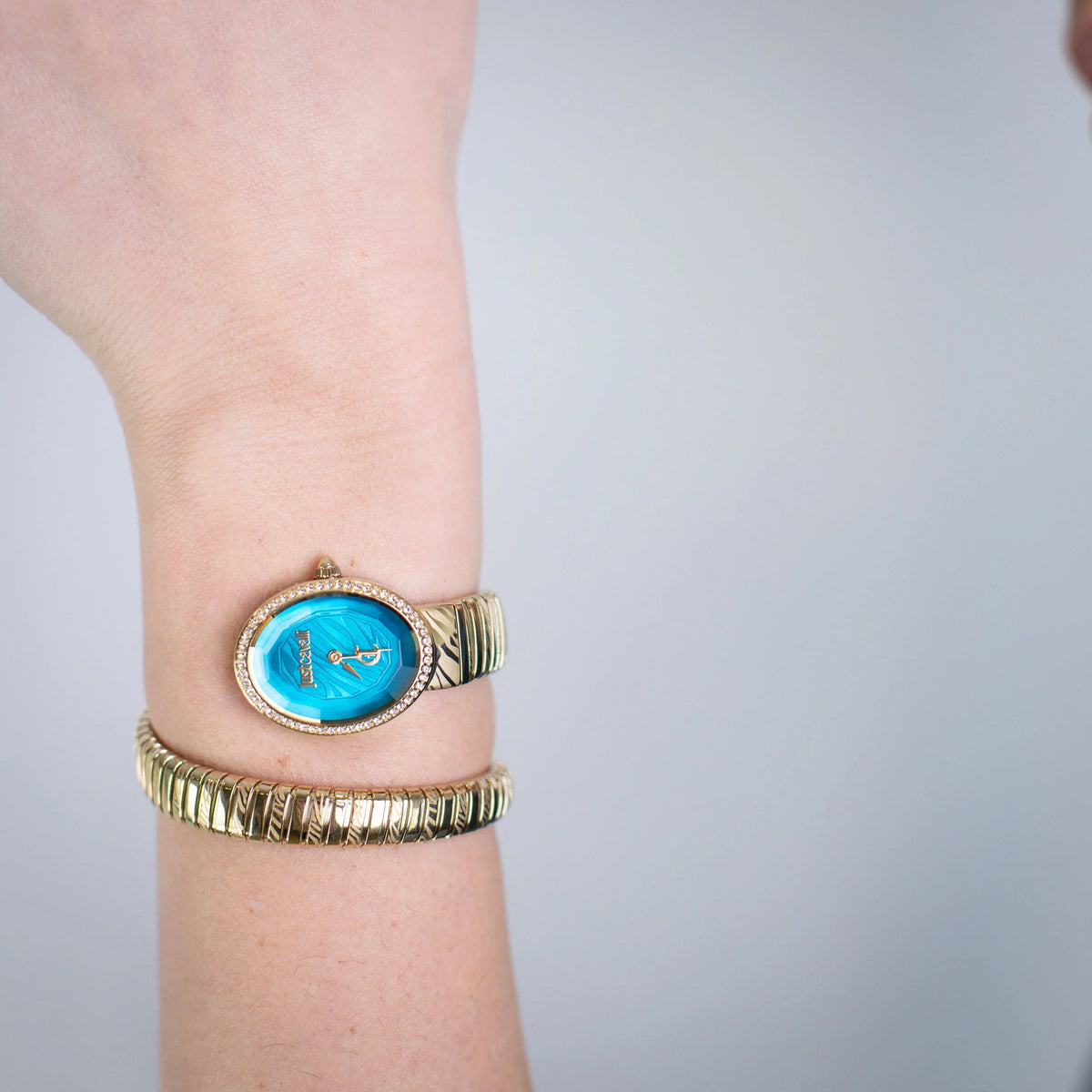 Velina Yellow Gold Turquoise - Just Cavalli JC1L353M0035