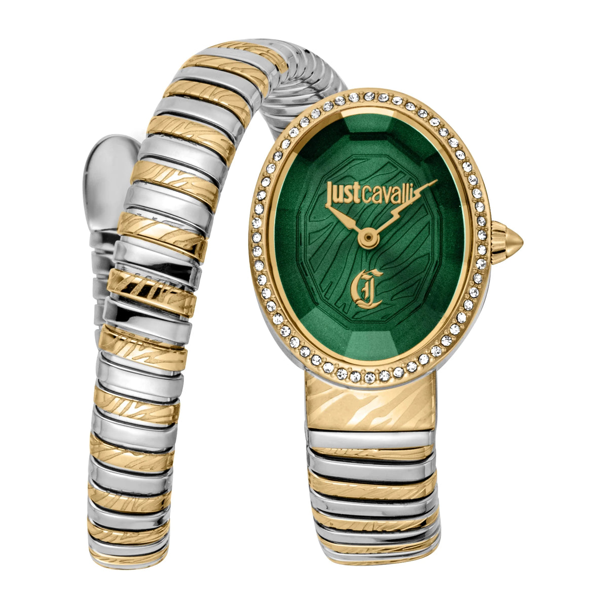 Velina Silver Yellow Gold Green - Just Cavalli JC1L353M0065