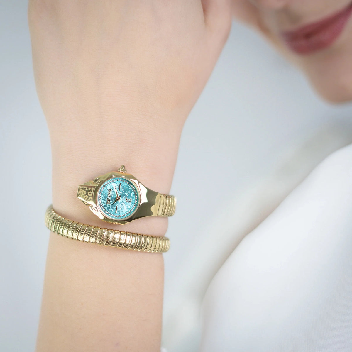 Fiore Yellow Gold Turquoise - Just Cavalli JC1L354M0035