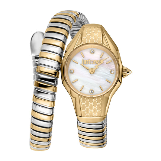 Vivace Silver Yellow Gold Antique white - Just Cavalli JC1L375M0055