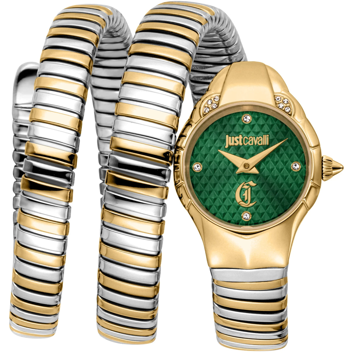 Amanta Yellow Gold Silver Green - Just Cavalli JC1L393M0045