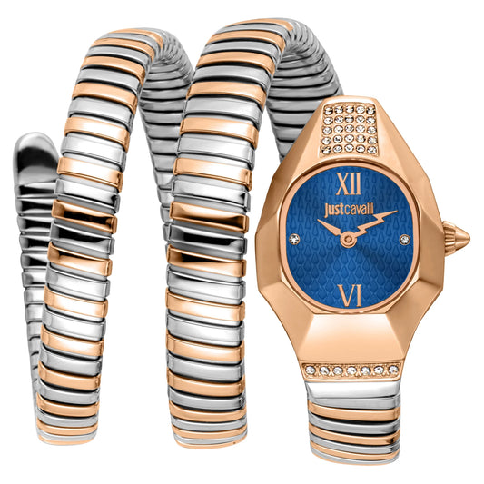 Lunara Silver Rose Gold Blue - Just Cavalli JC1L397M0085