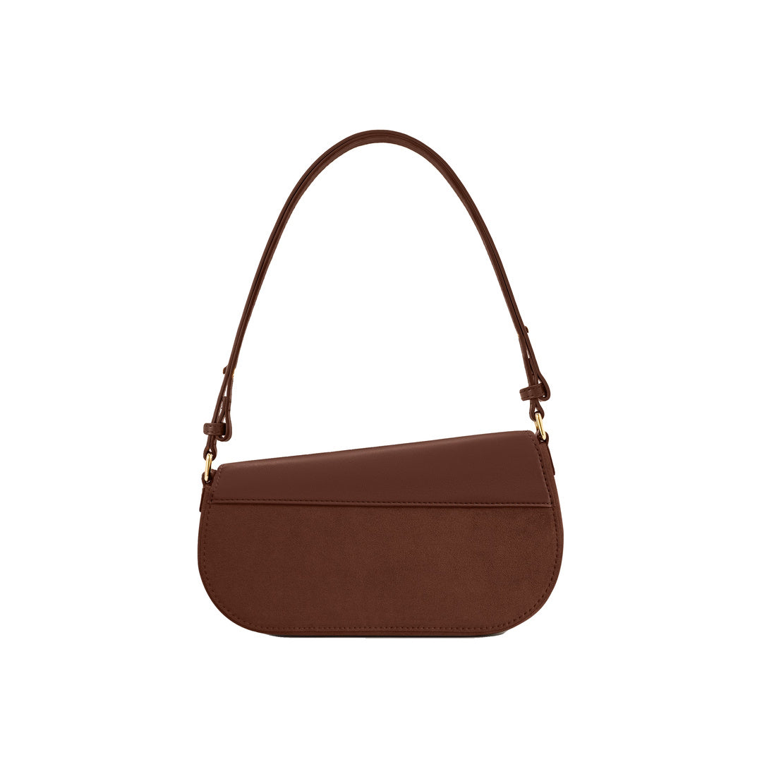 JW PEI Addisyn Faux Suede Panel Shoulder Bag - Mocha Brown by JW PEI