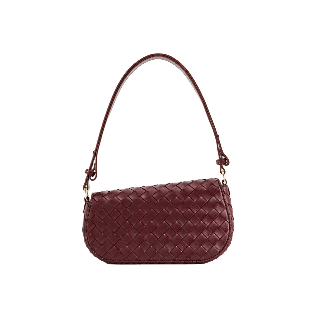 JW PEI Addisyn Weave Texture Shoulder Bag - Burgundy by JW PEI