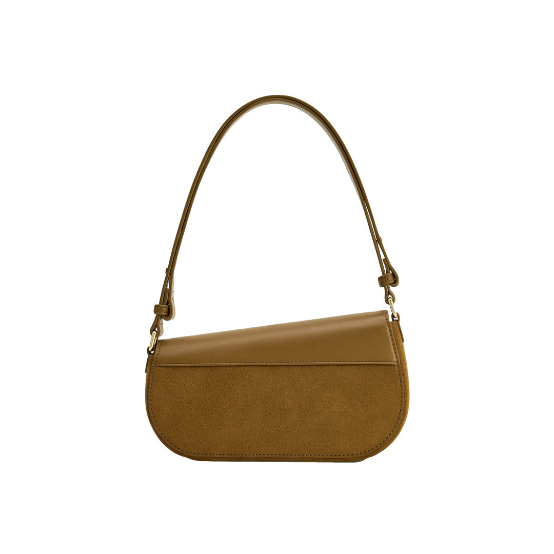 JW PEI Addisyn Faux Suede Panel Shoulder Bag - Olive by JW PEI