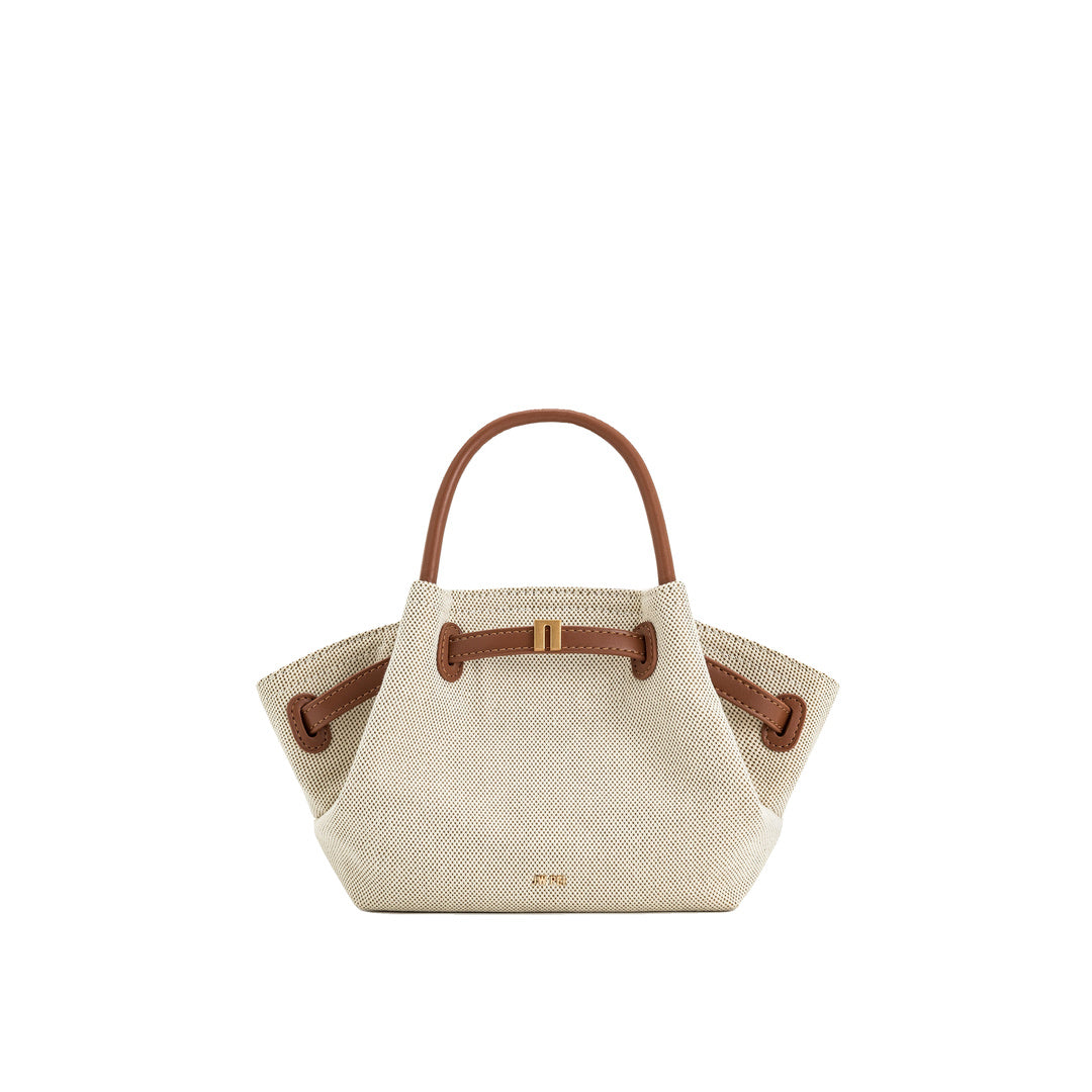 JW PEI Hana Mini Tote Bag - Brown Canvas by JW PEI