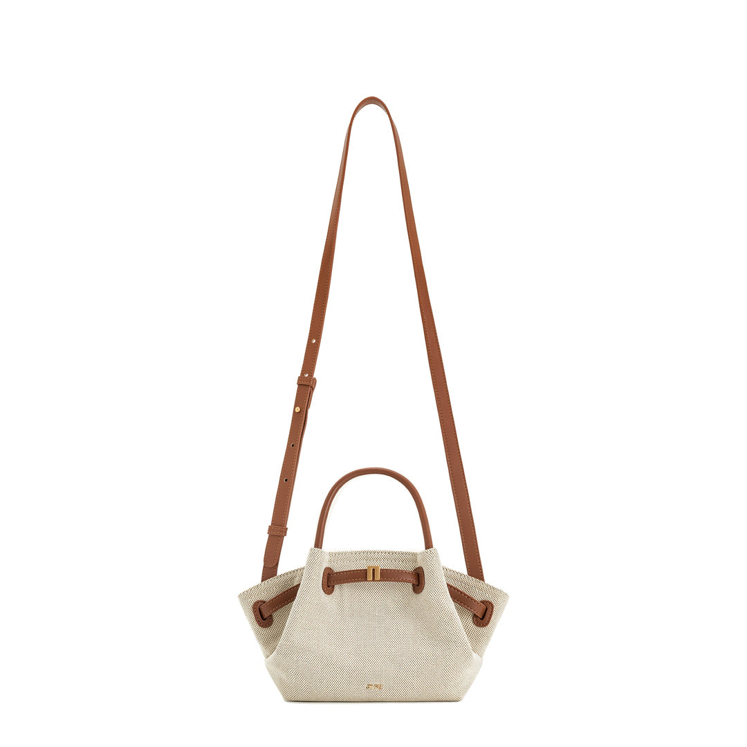 JW PEI Hana Mini Tote Bag - Brown Canvas by JW PEI