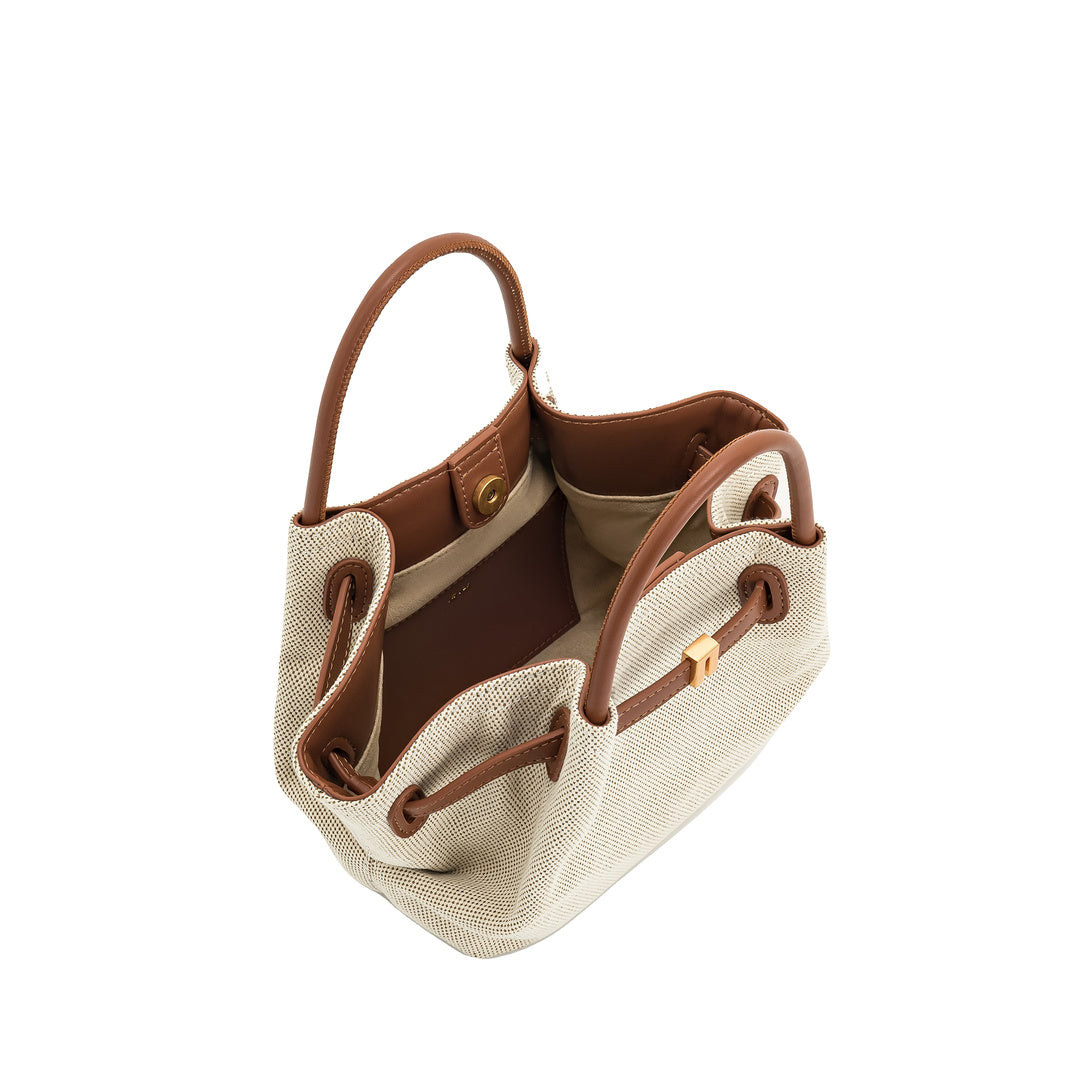 JW PEI Hana Mini Tote Bag - Brown Canvas by JW PEI
